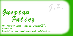 gusztav palicz business card